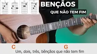 Aprenda a Tocar BENÇÃOS QUE NÃO TEM FIM no Violão com 4 ACORDES FÁCEIS - Aline Brasil