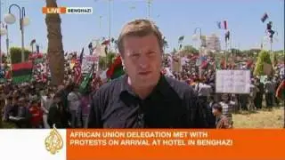 Libya update: AU leaders 'mobbed' in Benghazi
