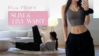Get a Slim Waist & Tiny Waist in 10 MIN | Flat Stomach Secret Pilates (No Cap)