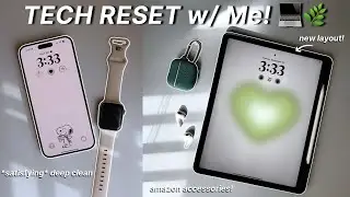 fall tech reset w/ me💻🍂 iphone & ipad customization, *satisfying* deep clean, amazon accessories!