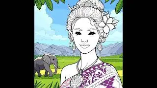 zen Thailand woman #music #statisfying #art #anime #coloring #colors #cute #fyp #satisfyingart