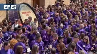 Calanda celebra su tradicional Rompida de la Hora