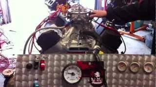 510 BB chevy on the engine break-in stand