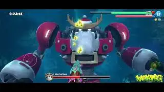 Buzz (Neon Skin) VS Mecha Claus (Christmas Boss) - Hungry Shark World
