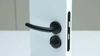 Door handle Luca round 20mm perpendicular to rosette matt black DB19