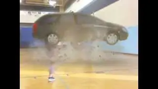 Bystanders hit by a car! Real life footage
