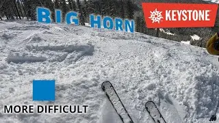 Skiing BIG HORN RUN  4K | Keystone Resort
