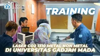 TRAINING MESIN LASER CO2 1310 METAL NON METAL 150 WATT DI UNIVERSITAS GADJAH MADA‼️