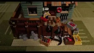 LEGO 21310 Old Fishing Store - Speed Build | Slow Motion video | LEGO Modular building | LEGO IDEAS