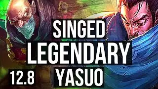 SINGED vs YASUO (MID) | 13/0/16, 67% winrate, Legendary, Rank 13 Singed | EUW Master | 12.8