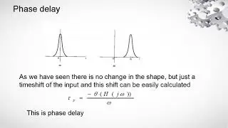 Phase and group delay