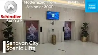 [R3] Guided Schindler 5400 AP MRL Traction Scenic Elevators - Senayan City , Jakarta 