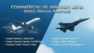Commercial vs. Military Jets: Speed, Design, Purpose #Aviation #MilitaryJets #CommercialJets #Speed