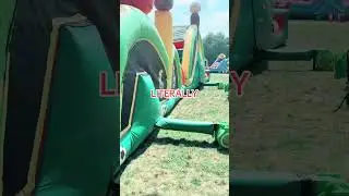 3 Lane Sports Obstacle Course #ytshorts #inflatable #sports #summer #school #entertainment #event