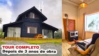 CASA DOS NOSSOS SONHOS NO SÍTIO - TOUR COMPLETO  DA CABANA - DENTRO E FORA