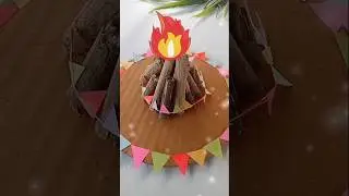 DIY Holika Dahan Craft:tutorial #shorts #diycrafts #holikadahan #diy