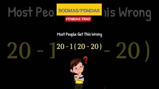 This Simple PEMDAS Rule Fixes Most Math Mistakes | ProfBrainStudio#maths#shorts #trending#education
