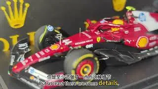 开箱LookSmart43比例法拉利SF25 汉密尔顿上海冲刺赛夺冠赛车模型