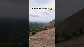 Hard climbs, best views 🔥 #ytshorts #trekking #savandurga #karnataka #peak #adventure #shorts #fyp