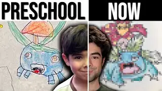 I Tried to Redraw My EMBARRASSING Childhood Art (in 15 MINS) 😭🎨
