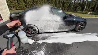 Camco RV Water Filter Before & After Foam Cannon Demo