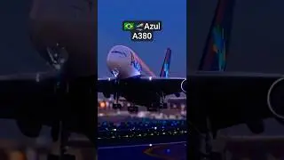 Azul A380 Taking Off from Rio de Janeiro 🇧🇷🛫 | Stunning Departure #shorts #aviation