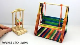 2 Easy Miniature Playground Swings #9 | Popsicle Stick Crafts for Kids