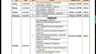 BHU pg entrance exam date 2019