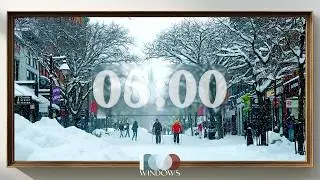 5 Minute Timer Snowglobe City | Real Nature Ambience with Gentle Alert | Best 5 Min Timer