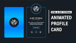 Animated Profile Card in HTML & CSS || CSS Animation Tutorial || Project For Beginners