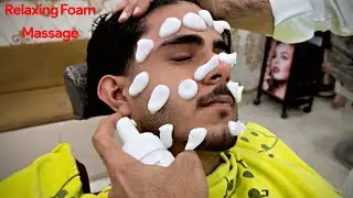 ASMR Relaxing Foam Head & Face Massage at the Hair Salon | Deep Sleep
