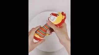 [Little B House] Newborn Animal Bed Hanging Rattle Handbells Infant Teether Squeaker Plush Toy -BT38