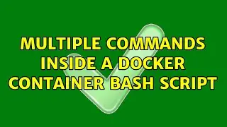 Multiple commands inside a docker container bash script