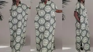How to Sew a Simple Kaftan / Maxi Dress | Easy No-Pattern DIY