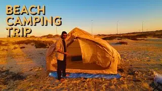 Beach Camping Adventure | Big Tent Setup Step by Step | Sea Side Camping | R Gul