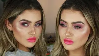 GLOWY, PINK MAKEUP TUTORIAL - UV LIPSTICK!?