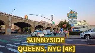 Life in Sunnyside, Queens. October 2024 New York City Sunset Walking Tour 4K