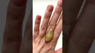 Кольцо с ониксом желтым маркиз на руке 0648 #shorts #tiktok