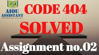 aiou solved assignment autumn 2020 || code 404