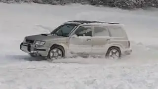 Abusing Subaru Forester S turbo on 20cm of fresh snow