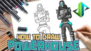 [DRAWPEDIA] HOW TO DRAW *NEW* POWERHOUSE SKIN from FORTNITE - STEP BY STEP DRAWING TUTORIAL
