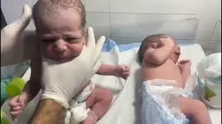 Cute Twins in NICU &ndash; First Time & Dressing Moment#viralvideo#twinmoments#newborn