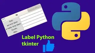 How to create a label in python with tkinter