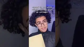 Zakiin0 - Quand tu vas &agrave; la r&eacute;union parents / profs au coll&egrave;ge 🤣🤣#shorts