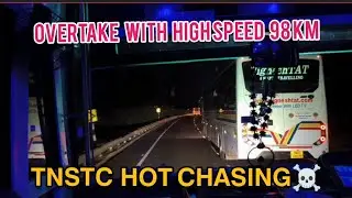 𝗧𝗡𝗦𝗧𝗖  hot chasing and overtake with 𝗛𝗜𝗚𝗛 𝗦𝗣𝗘𝗘𝗗 𝟵𝟴 𝗞𝗠 🔥#tnstc #rider #overtake #speed #chasing