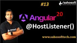 HostListener in Angular 20 | Angular 20 Tutorials in Hindi | Sahosoft