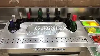 Commercial Bar Equipment Cocktails SS Working Table Bar Counter Stainless Steel Cocktail Bar Station