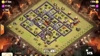 Clan War max hogs & balloon attack