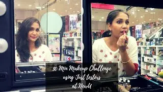 30 Minute Makeup Challenge Using just Testers at NewU India | Nidhi Katiyar