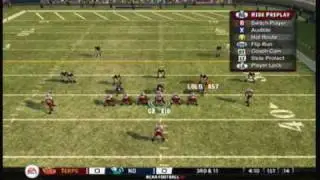 NCAA Football 10 (Xbox 360) Maryland vs. Notre Dame Part One (Full Online Game)